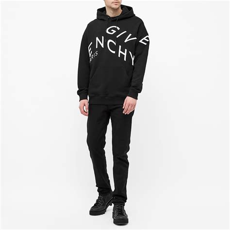 givenchy hoodie black and white|givenchy refracted embroidered hoodie.